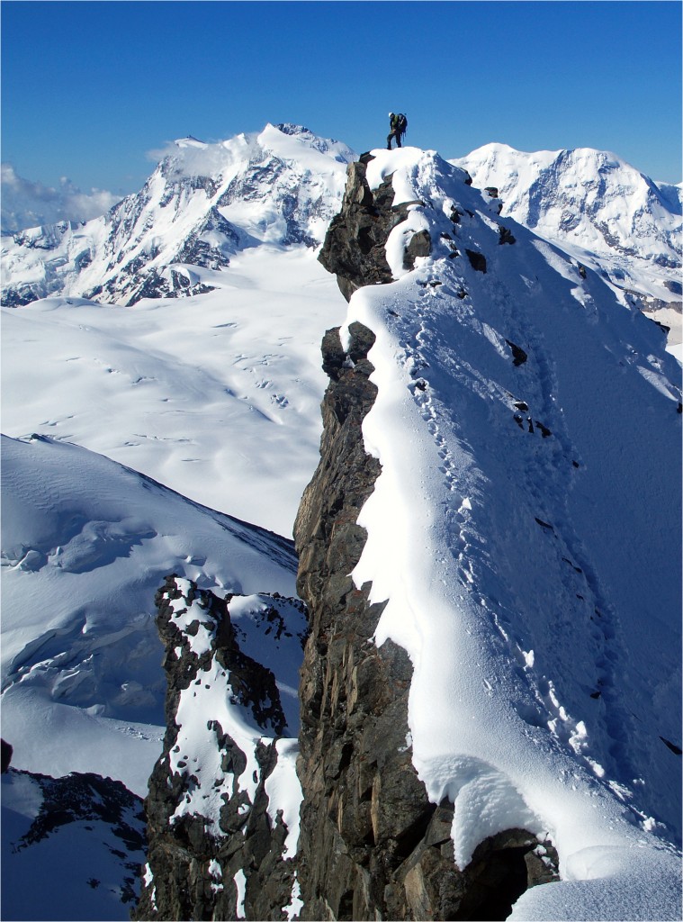 Rimpfischhorn-Vorgipfel vom Hauptgipfel