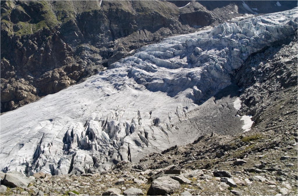 Gletscherzunge von oben